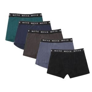 Nicce Boys Virto Print Waistband Boxer Shorts (Pack of 5) / Multicolored